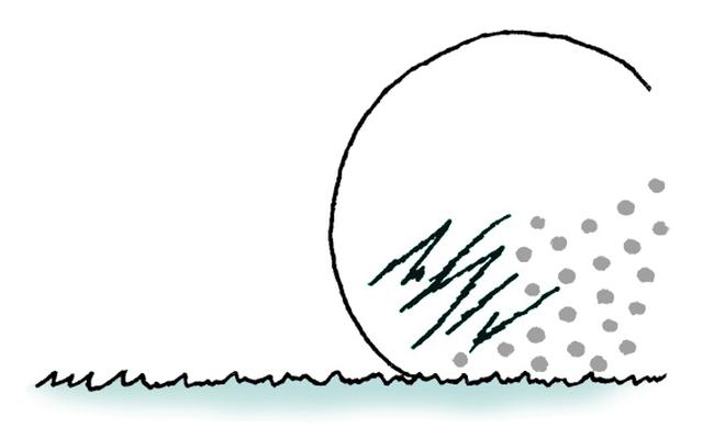 画像: 引っかき傷やペイントが剥がれたりだけの場合は球は取り換え不能となる