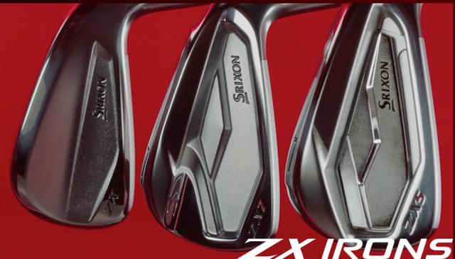 画像: アイアンはZX5、ZX7、そしてZXユーティリティアイアン(画像はスリクソンのイギリス公式サイトのキャプチャ)