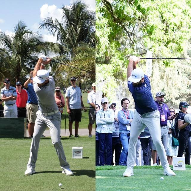 画像: 左は2015年のキャデラック選手権、右は2020年のWGCメキシコ選手権わずかにトップでのクラブの位置がコンパクトになっている(写真/姉崎正)
