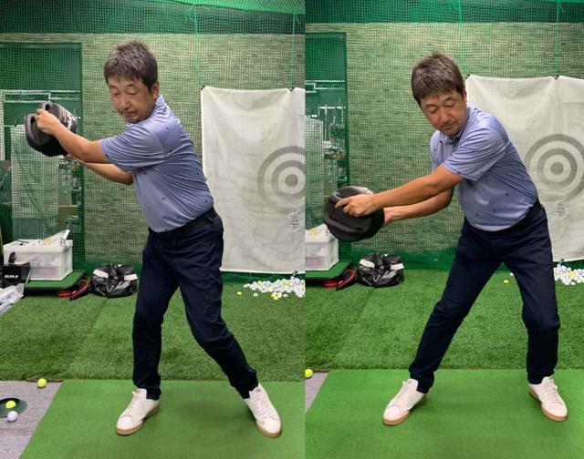 画像: 重いものを持って、それを体の右側に残したまま左に踏み込む