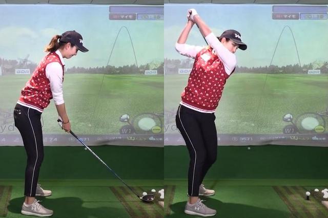 画像: 高島のラウンド用スウィング。フェアウェイキープを前提とした振り方だ