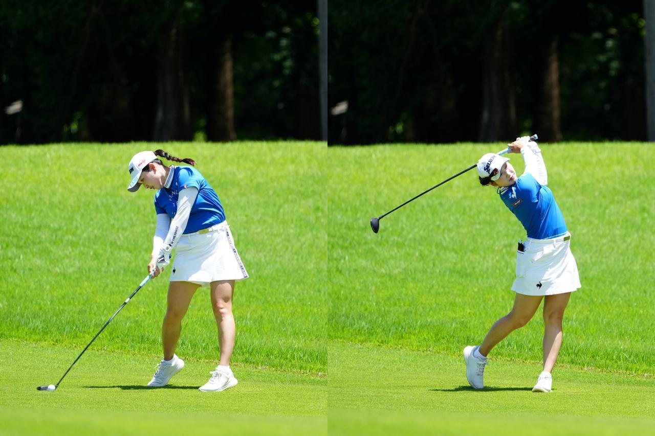 今季2勝目、小祝さくらの理想的なドローを打てるスウィングをプロが