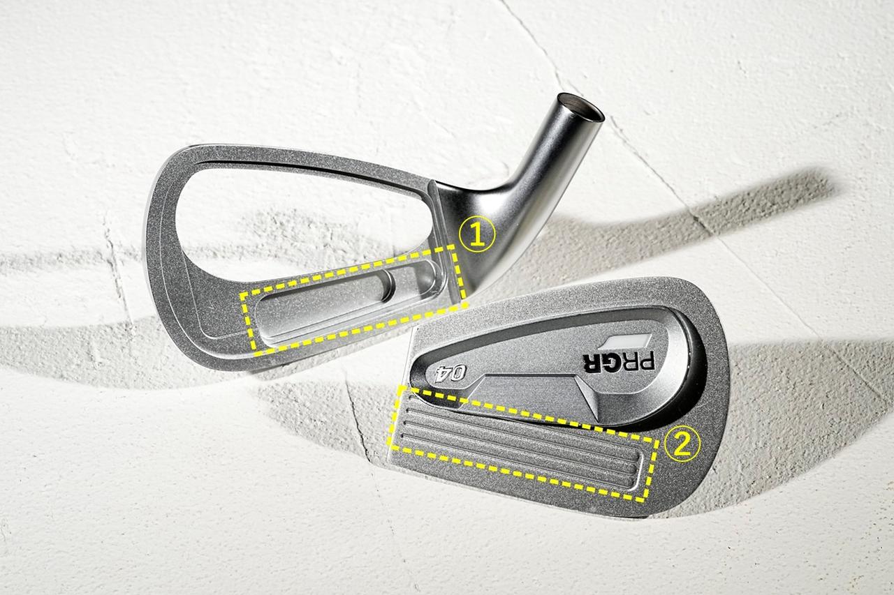 画像: 「04iron」の分解パーツ。見えないところに工夫がある