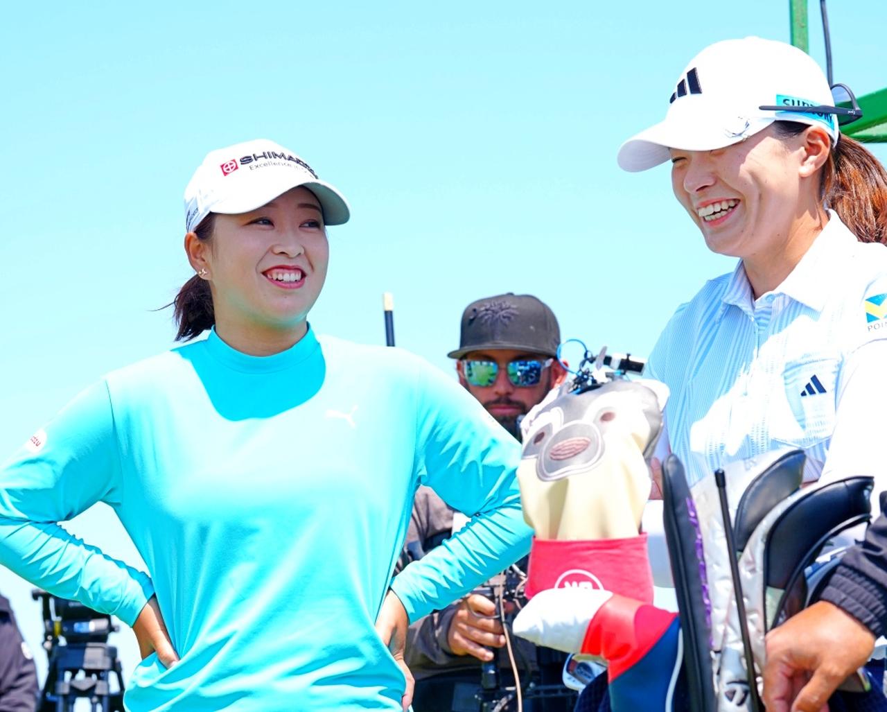 画像: ロレックスランキング（世界ランキング）で日本勢トップで9位の西郷真央と82位の渋野日向子（撮影/岩本芳弘）
