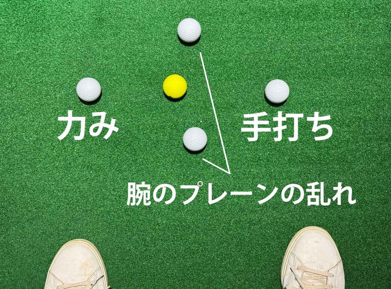 画像: ボールが落ちる位置で、自分のスウィングの状態がわかる