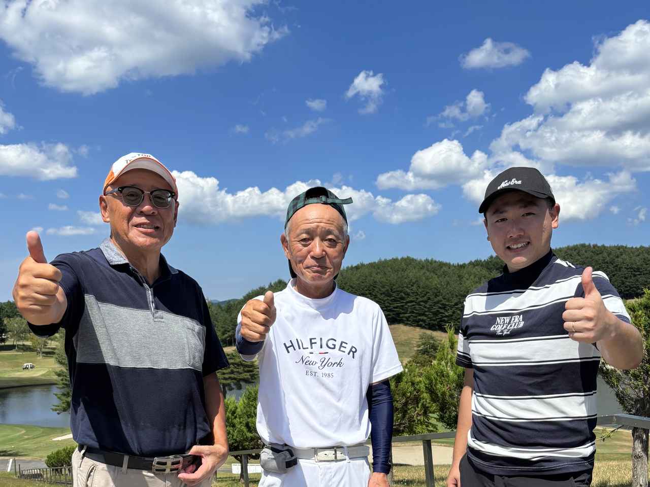 画像: ニュー軽米CCの同伴者のみなさんと。左からはむいち、原さん、瀬川さん。原さん、酎ハイ、ありがとうございます！ 瀬川さん、桜2番327Yをワンオン、すごかったです！