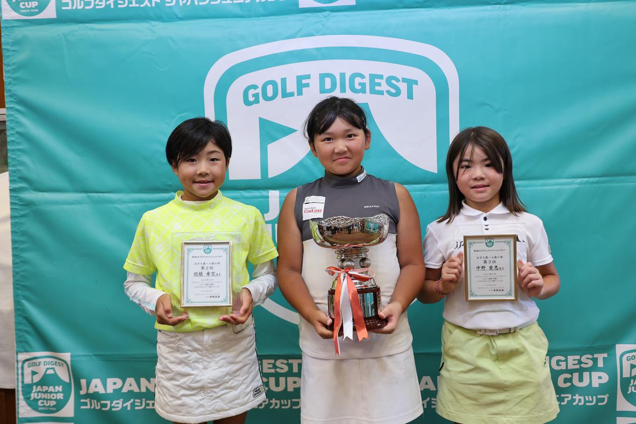 画像: 左から2位の羽様希空さん、優勝した本村奏澄さん、3位の中野愛恵さん
