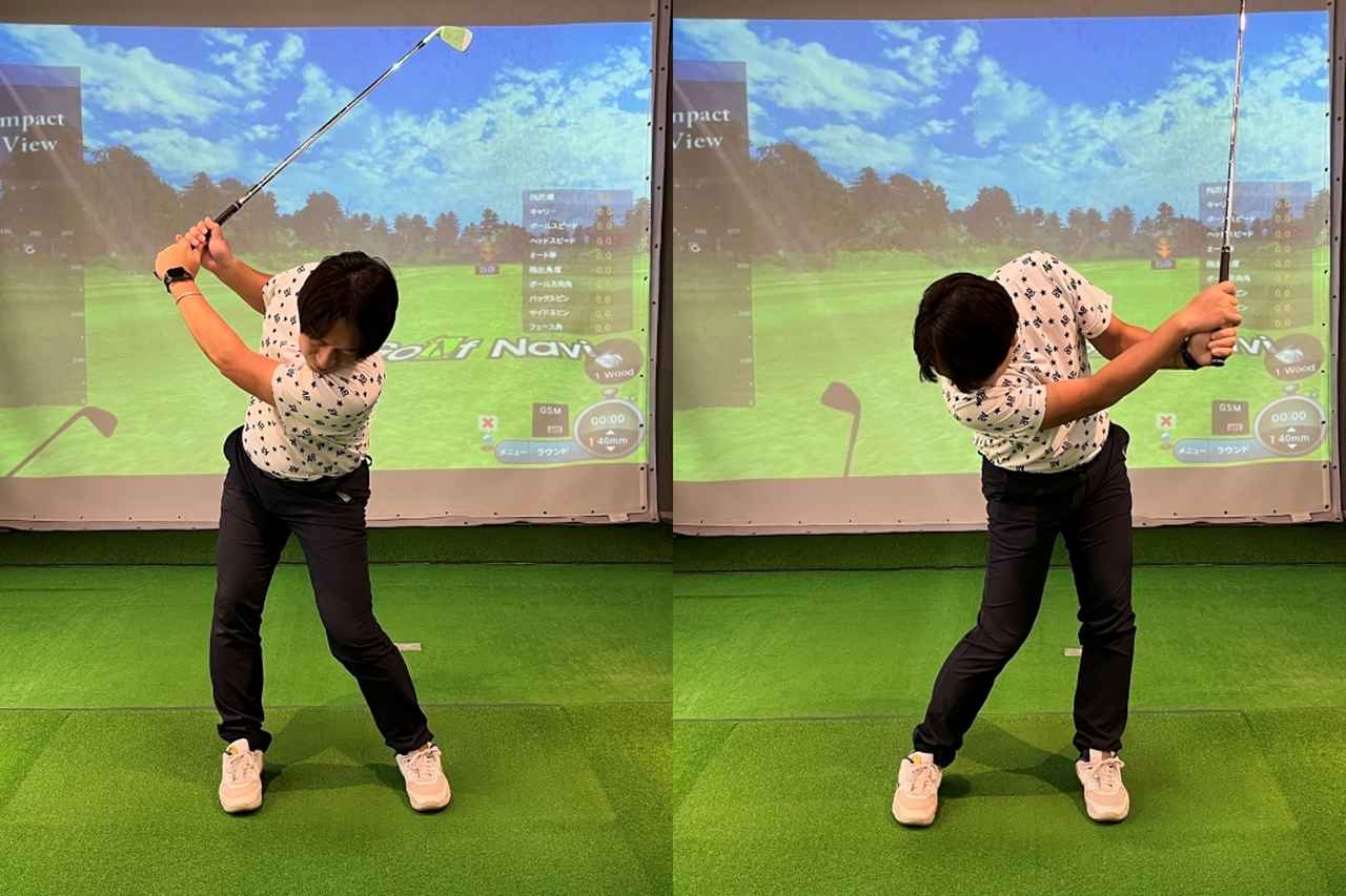 画像: 「頭を動かさない」を極端に実践すると写真のようにスウェイしてしまう