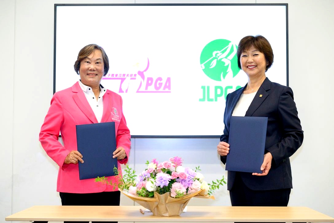 画像: 写真（左）TLPGA 劉依貞理事長、（右）JLPGA 小林浩美会長