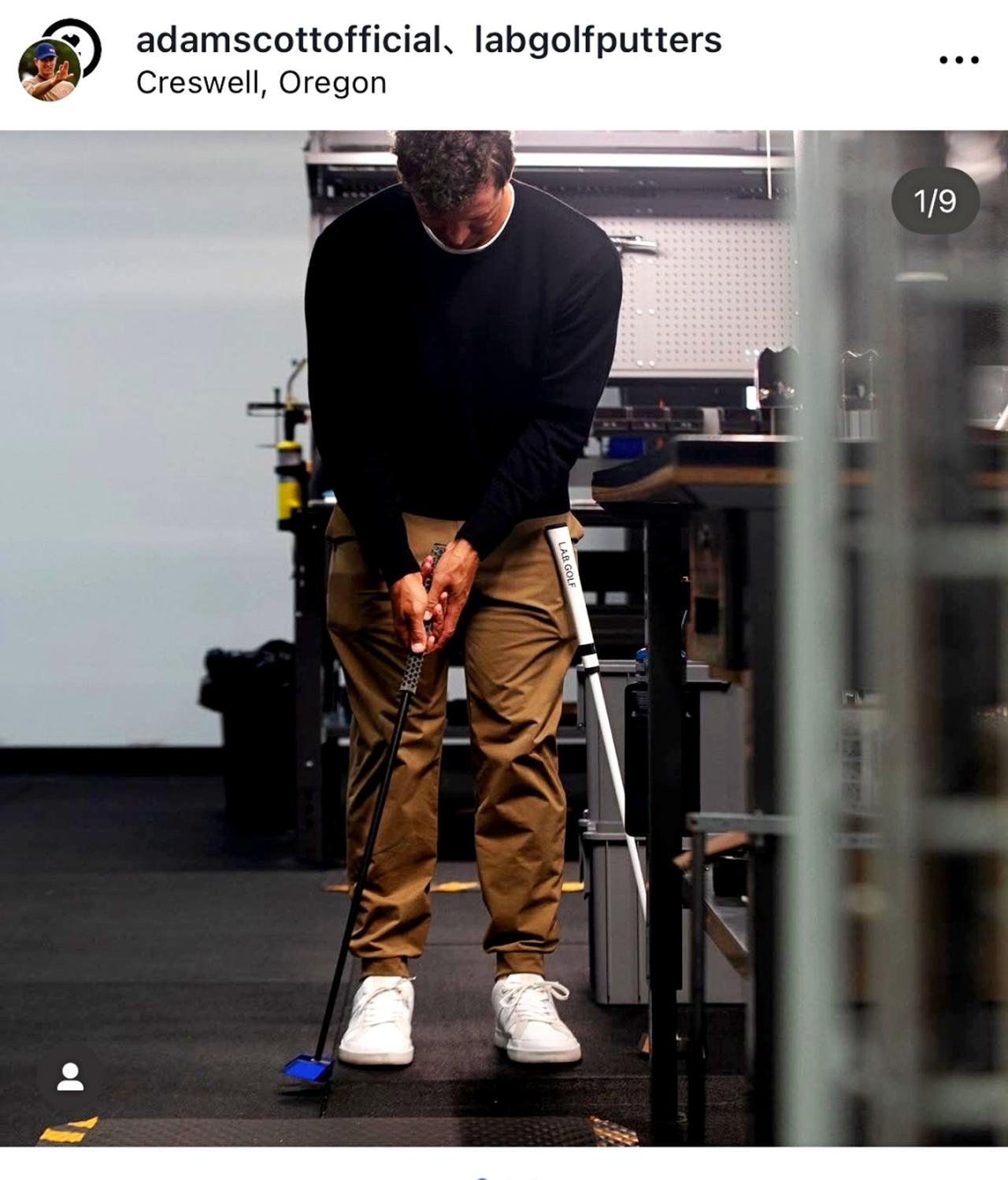 画像: パターテストや自宅の練習では〝短尺"を使うという(本人のインスタグラムより)
