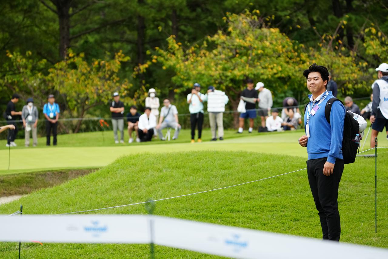 画像: ふだんテレビで観ているPGAツアーを生で初観戦したJGAナショナルチームの竹原佳吾(撮影/岡沢裕行)