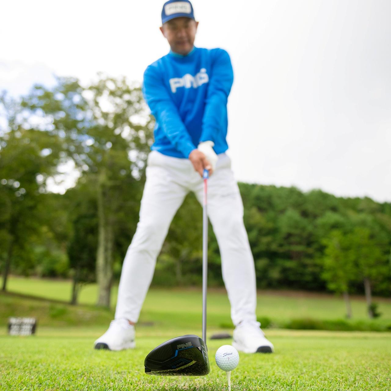 画像: ヘッドを浮かせてミート打ちがおすすめ