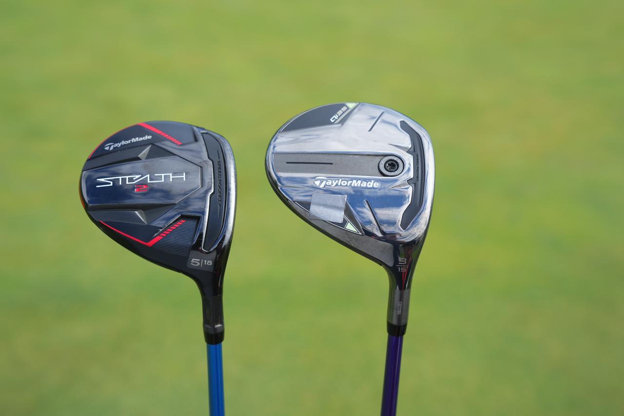 画像 : 3W/テーラーメイド Qi35 FW(15度）・フジクラ スピーダー NX バイオレット(50S） 5W/テーラーメイド Qi35 FW(18度）・フジクラ スピーダー NX ブルー(50S）