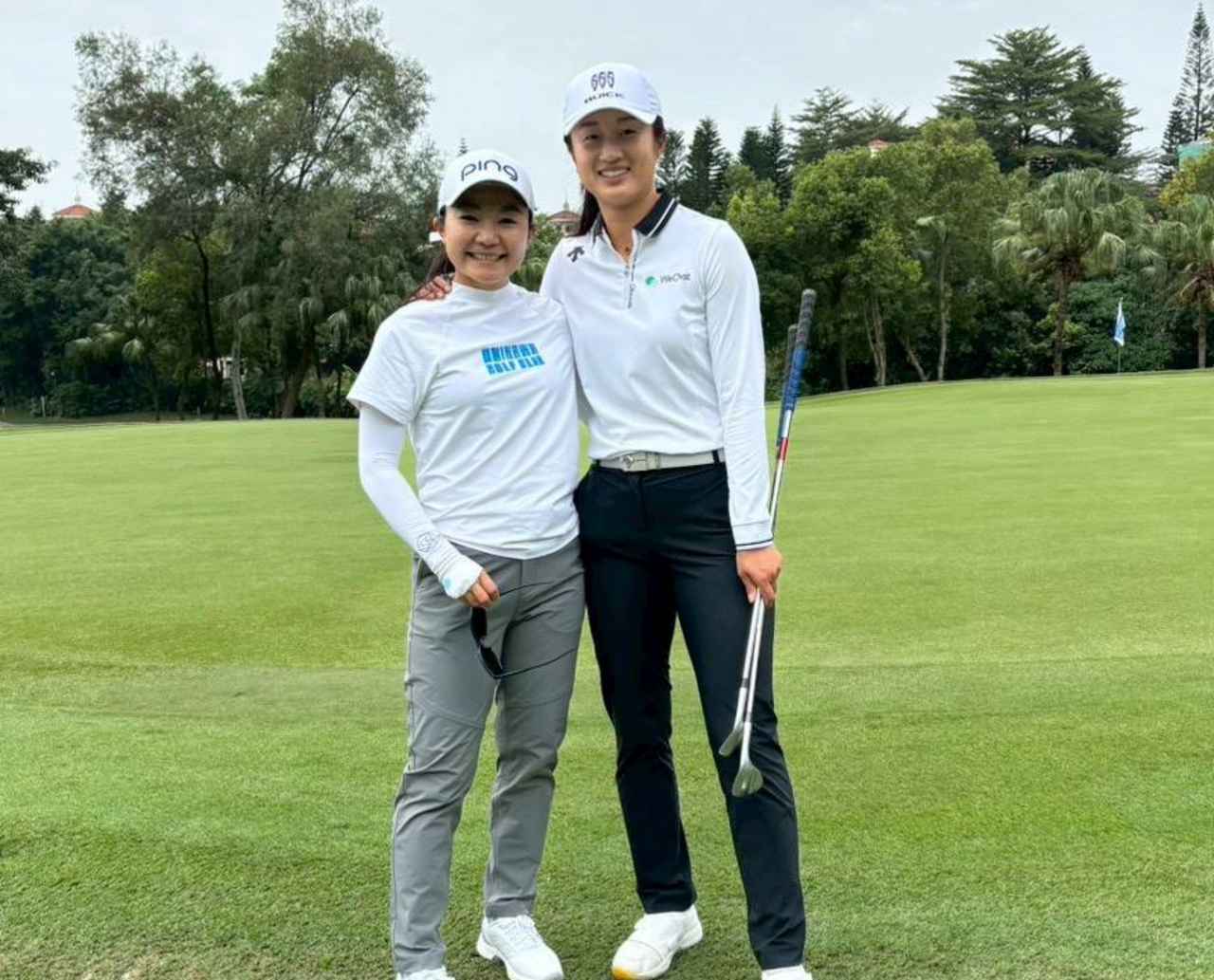 画像: 彩子と並ぶと大きさが際立つユウ・リュウ。「めっちゃ飛びます。そしていつもびっくりするくらい練習するんですよ」