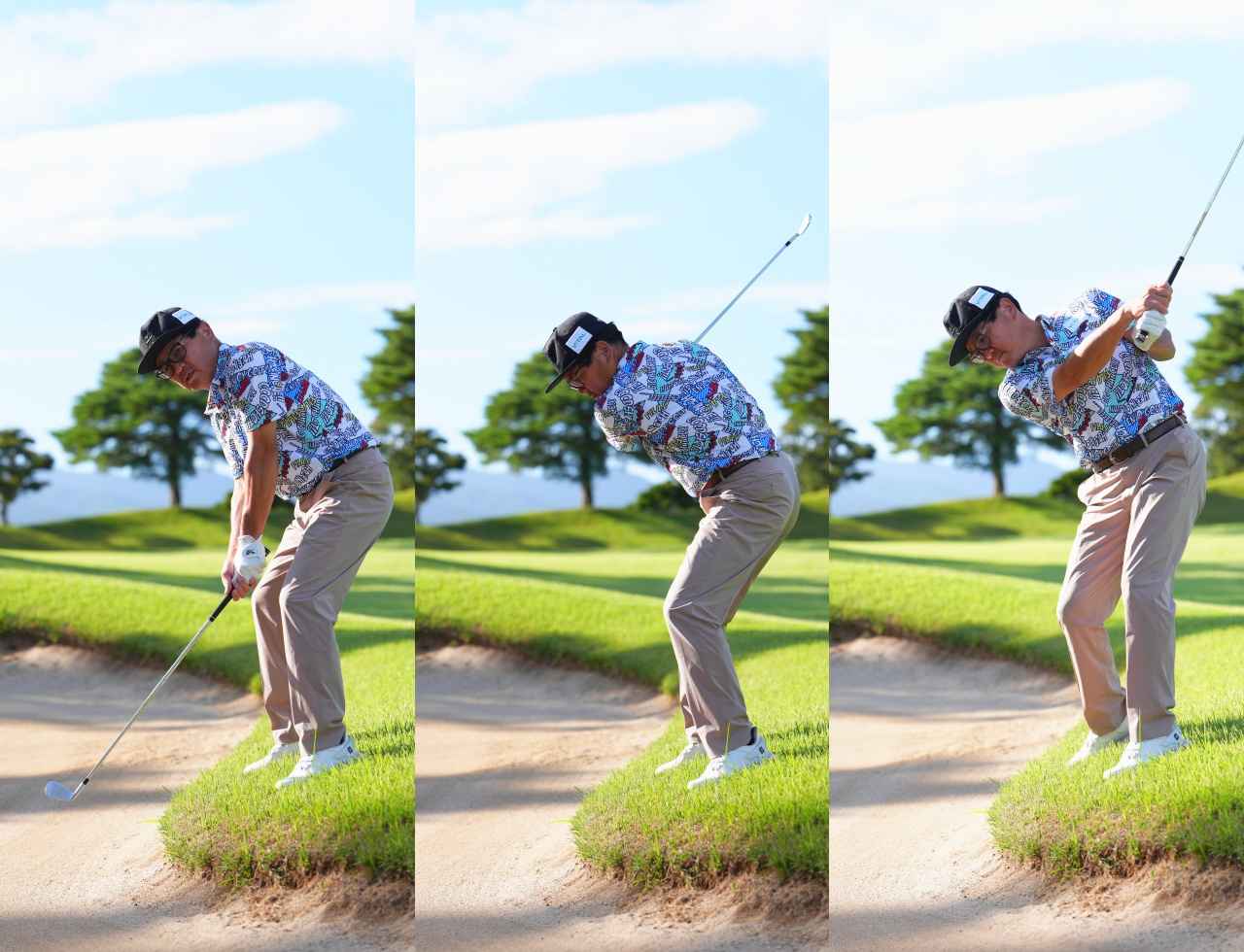 画像: まずは素振りをしておく