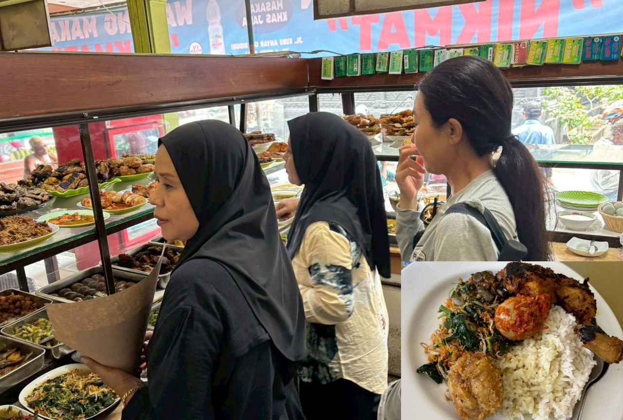 画像: バリ島の息抜き旅の“先出し”写真。「地元の人が行くレストラン。自分で好きなものを選んで１プレートに盛り付けるんです。美味しかったですよ～」