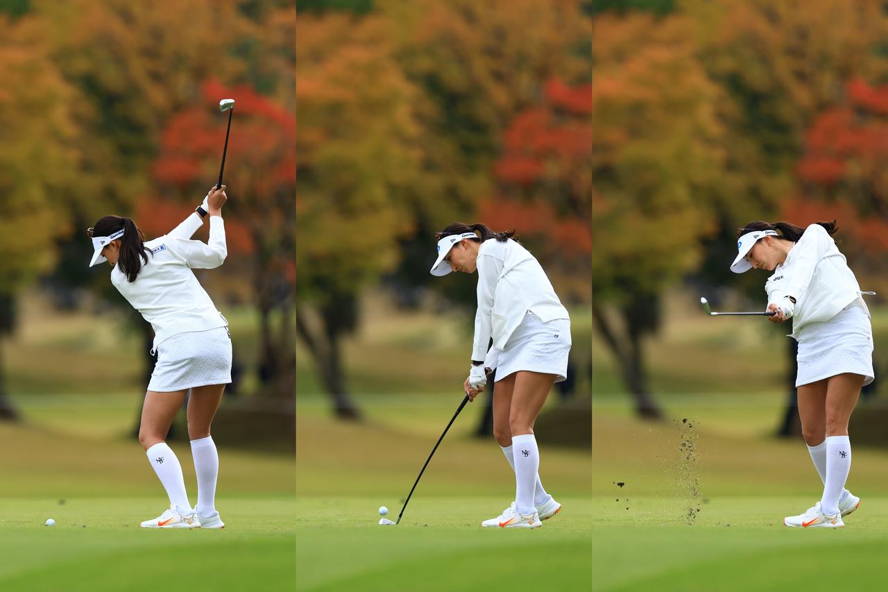 画像: 腕が振り遅れずに体の正面にキープされている(写真/大澤進二)