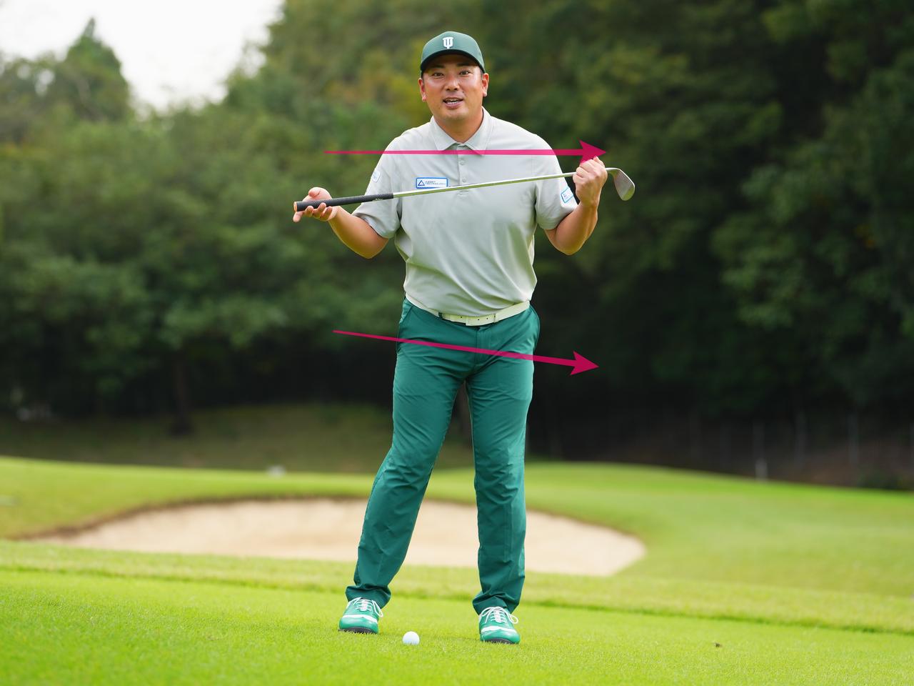 画像: 腰の角度は傾斜と平行に