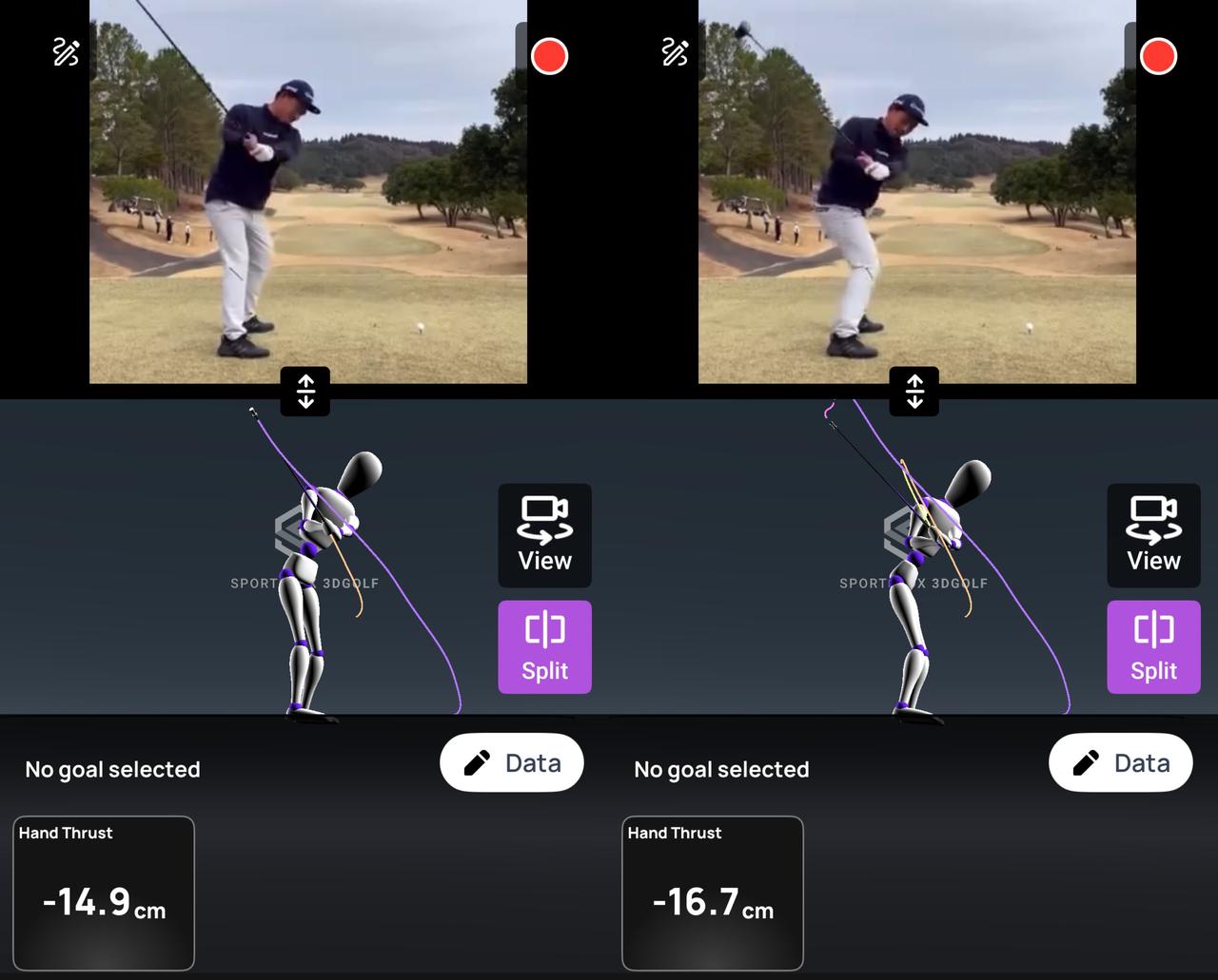 画像: 画像①バックスウィングとダウンスウィングの比較/両手とクラブの通り道がほぼ同じだ