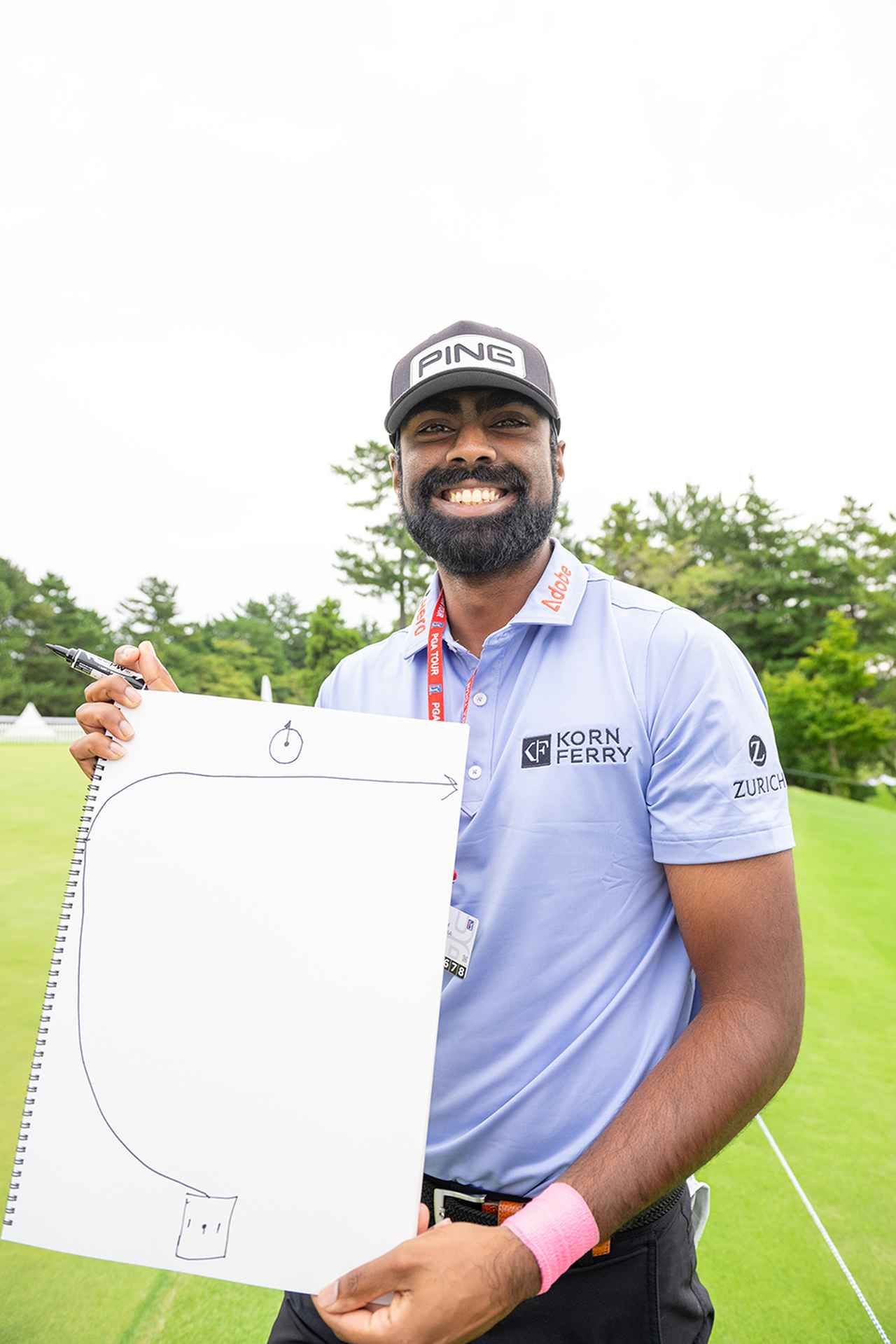 画像: 球を左に打ち出すことを考えているよ