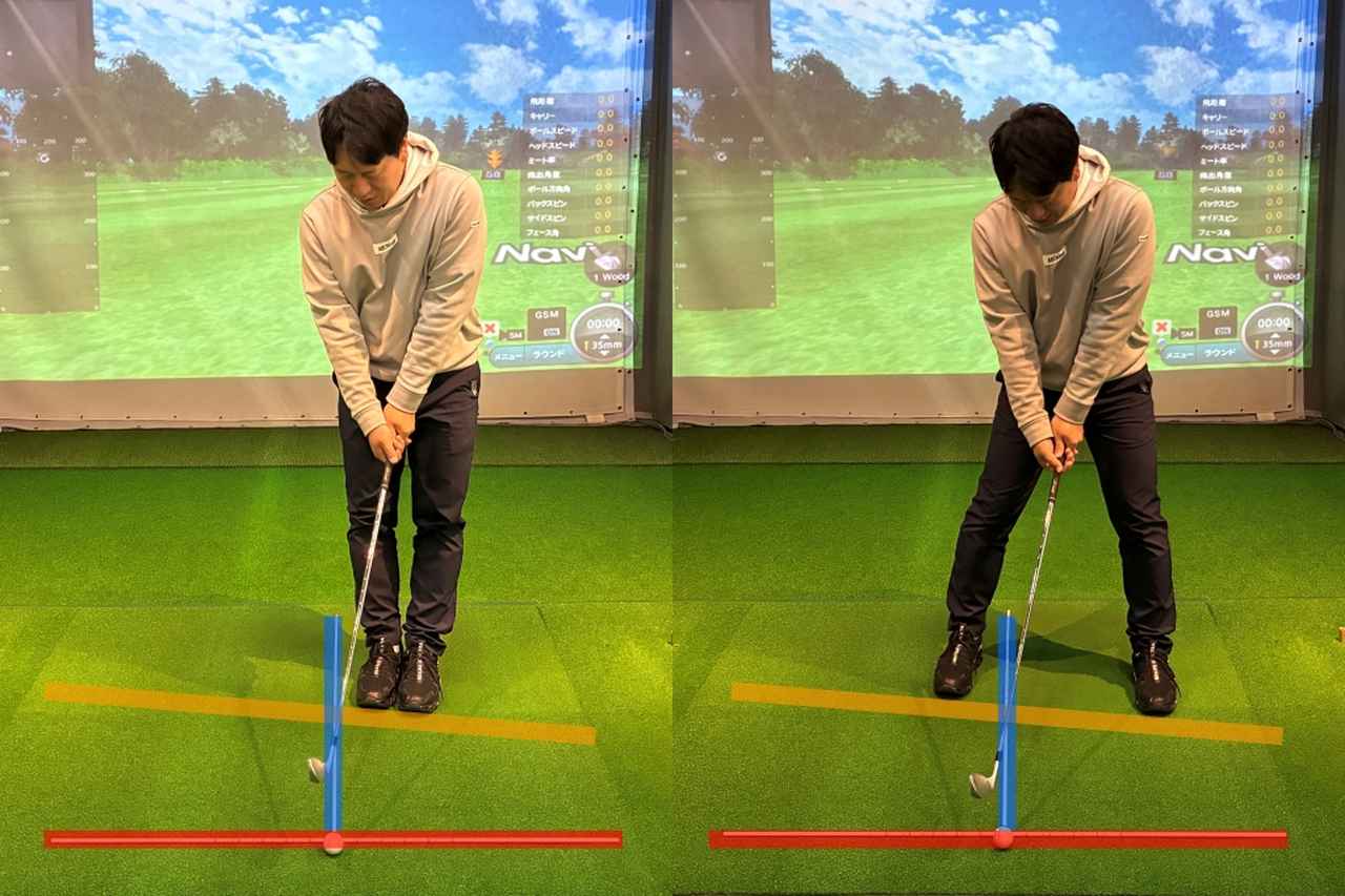画像: 気付かぬうちにアライメントがズレる、アドレスの落とし穴。ボールから伸びる「ターゲットラインに対して垂直の仮想線」をイメージしてみよう【100切り】 - みんなのゴルフダイジェスト