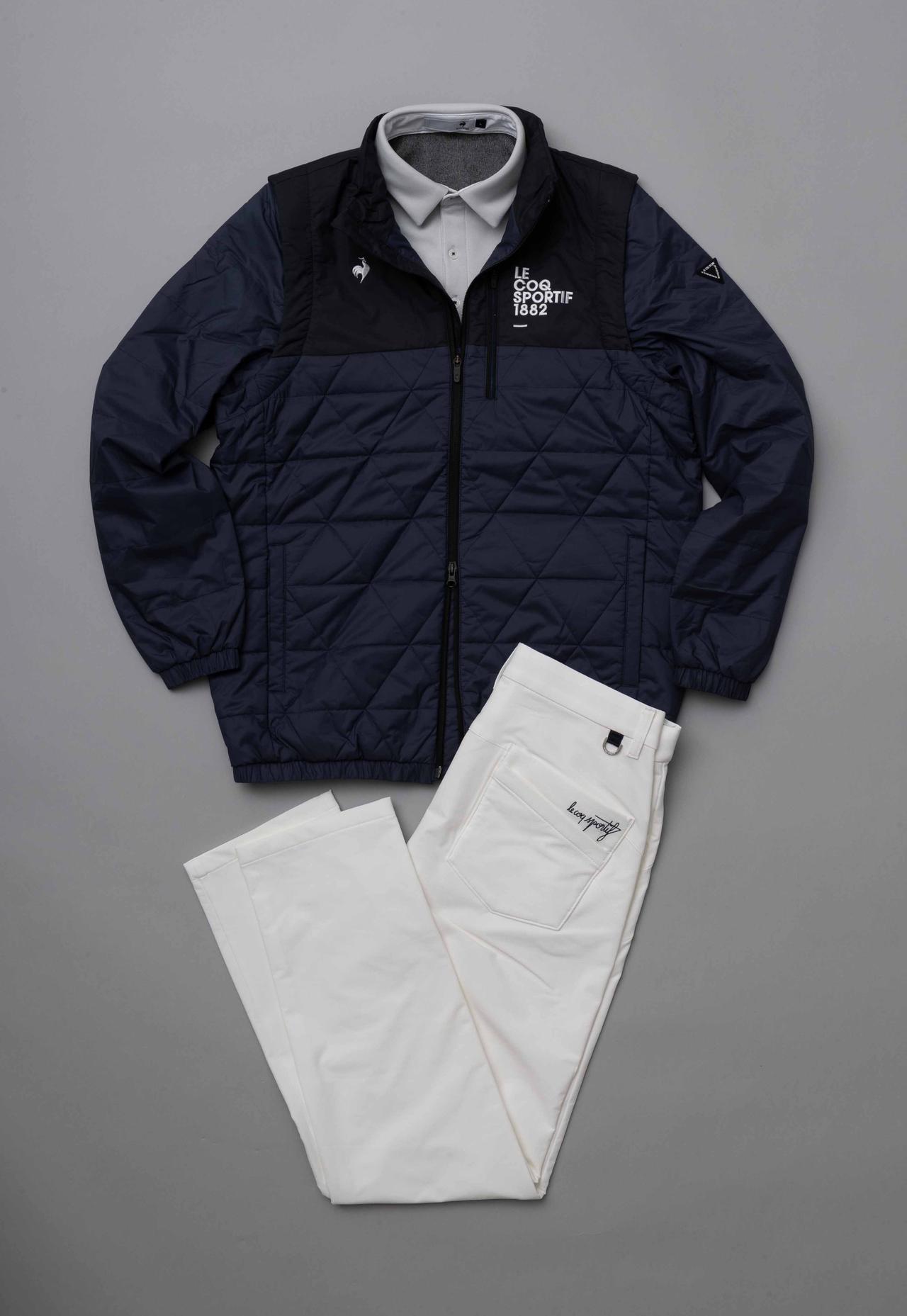 画像: 「ルコックスポルティフ」、税込価格/アウター1万9800円、長袖シャツ1万2100円、パンツ1万3200円