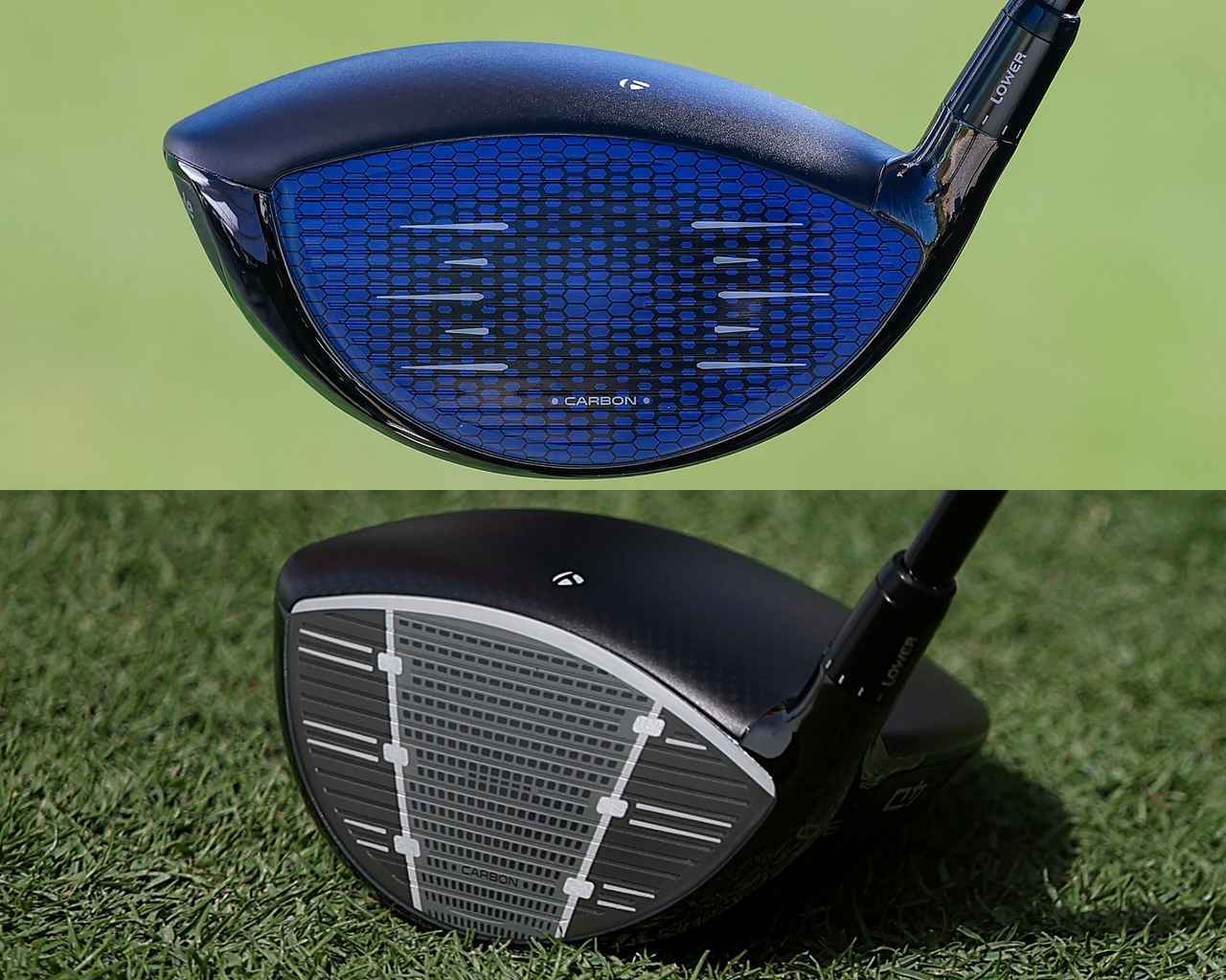 画像1: 上がスコッティ・シェフラーの「Qi4D」で下がローリー・マキロイの「Qi4D」フェースの色、そしてデザインが違うことがわかる(PHOTO/Getty Images)