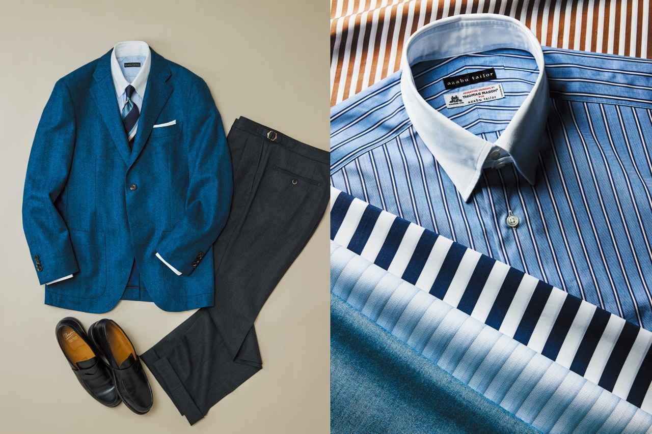 画像: スタイルを決めて生地を選び採寸してもらう時間はお洒落な男性にはまさに至福の時間となる