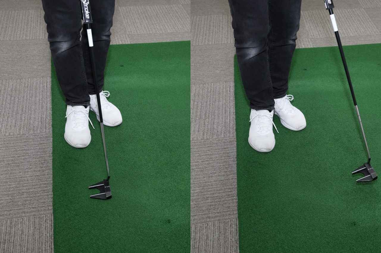 画像: スタンスを崩した状態で振ってしまうなど、素振りでボールを打つ時と違う振り方をするのはNG