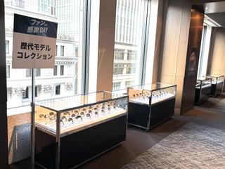 歴代モデルが展示されているブース