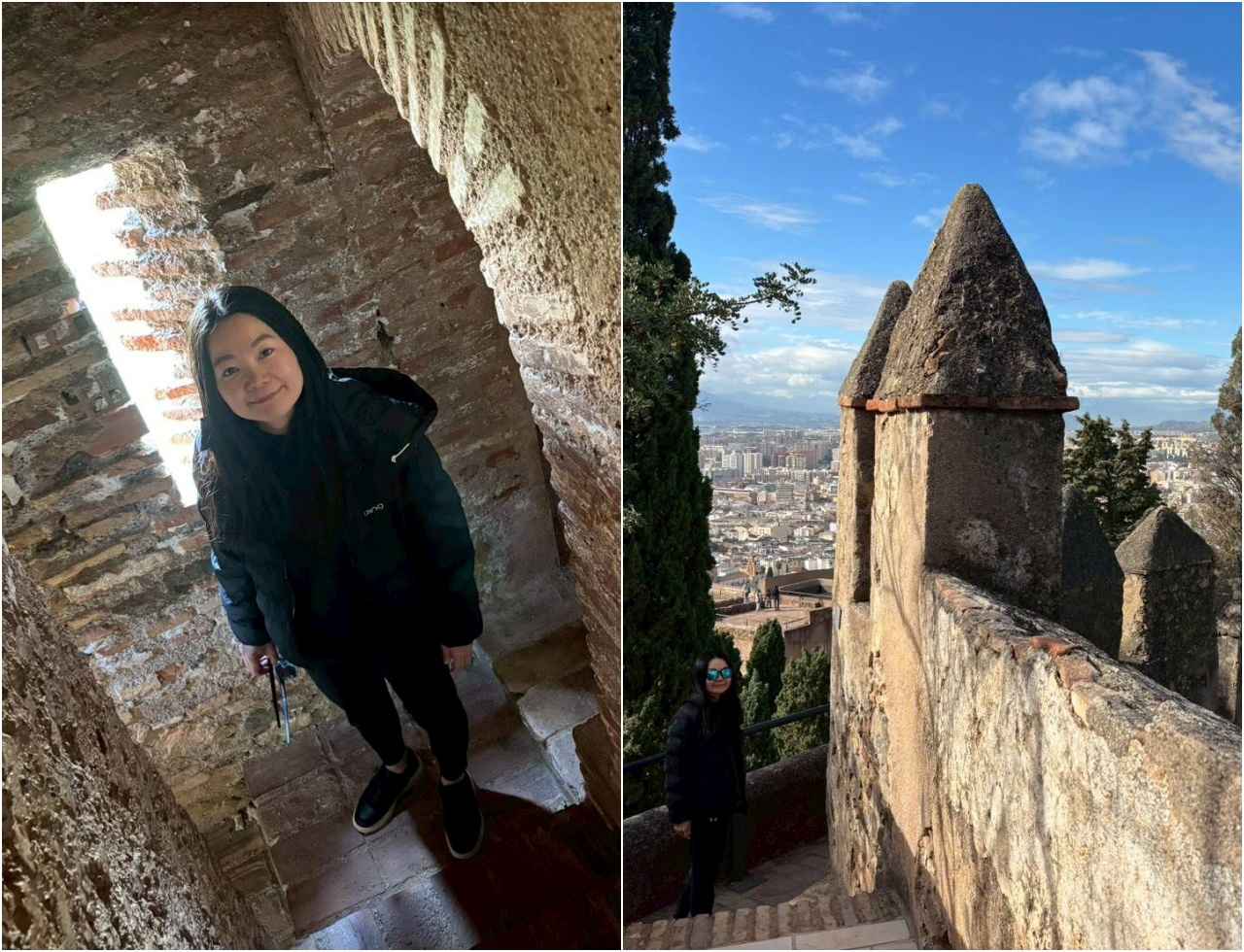 画像: 最後の最後にプチ観光。「マラガのお城を見ました。共通券だったのに1つのお城には行けなくて残念。でも素晴らしかったです」