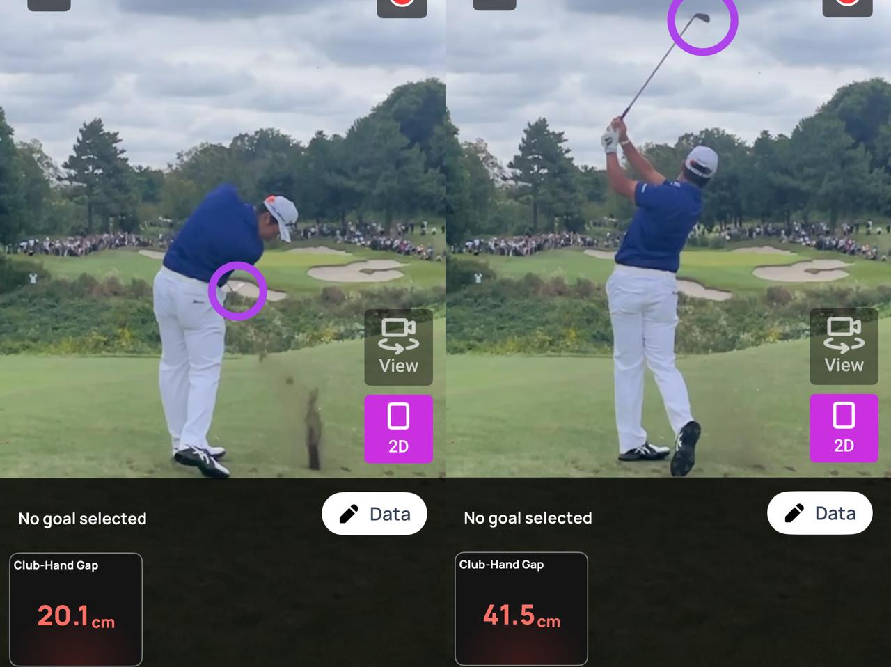 画像: 画像③フォロースルーとフィニッシュ インパクト後もヘッドが両手より右にある位置関係を保っている