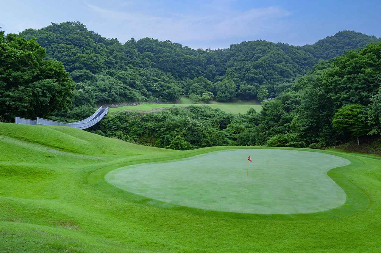 画像: EAST6番、谷越えのパー3（提供：東京建物リゾート）