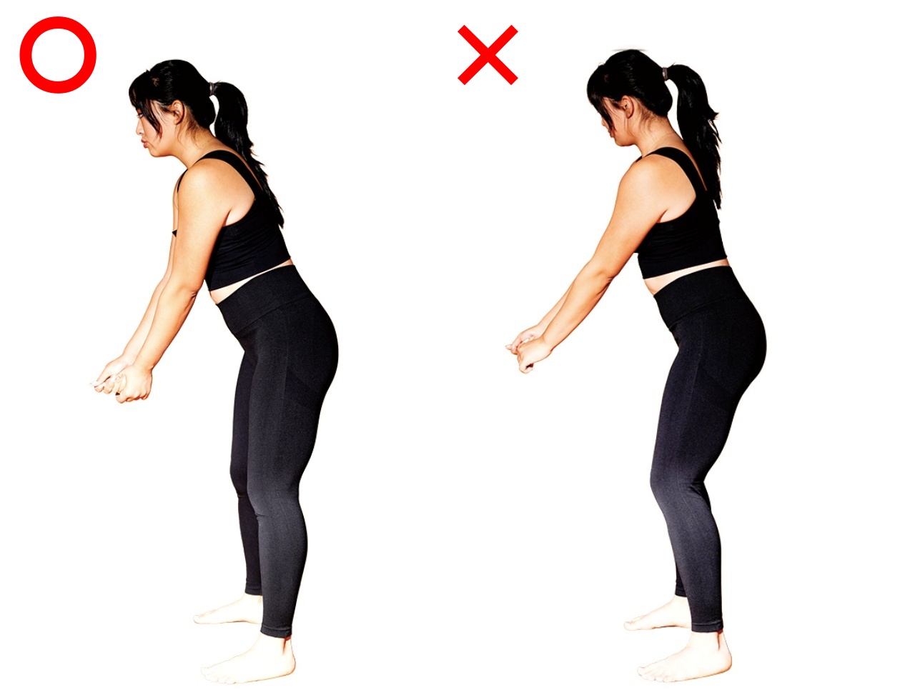 画像: お尻が引きあがるアドレスになる