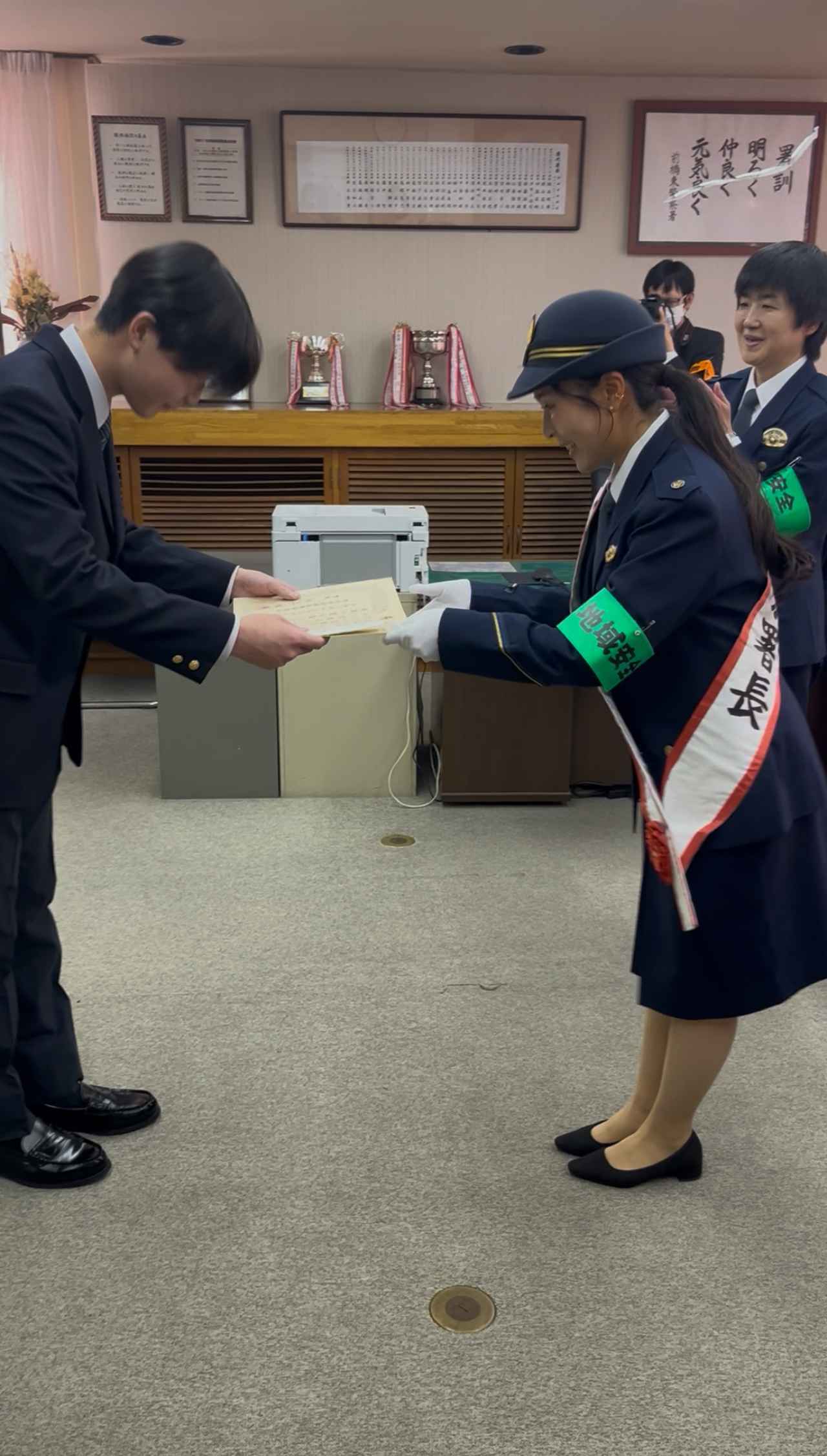 画像: 署長就任初のお仕事!