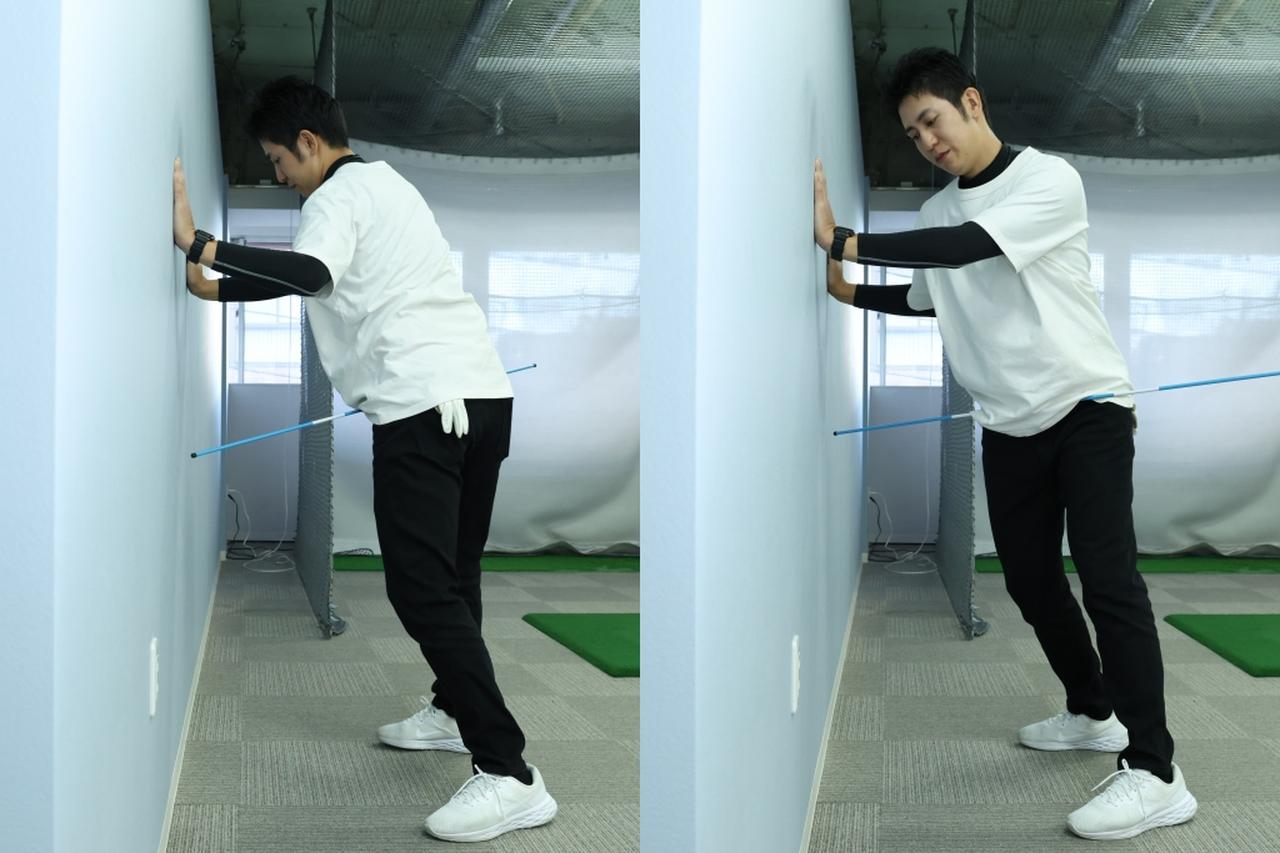 画像: 写真C：下半身と一緒に上半身が回ってしまうのはNG