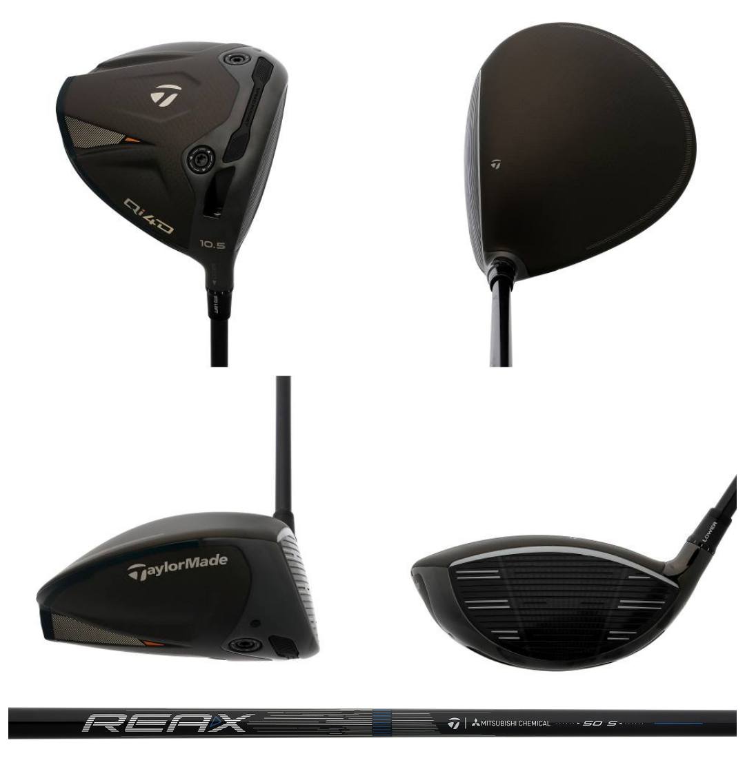 画像: テーラーメイド『Qi4D』コアモデル×『REAX（ブルー／50g）』シャフト