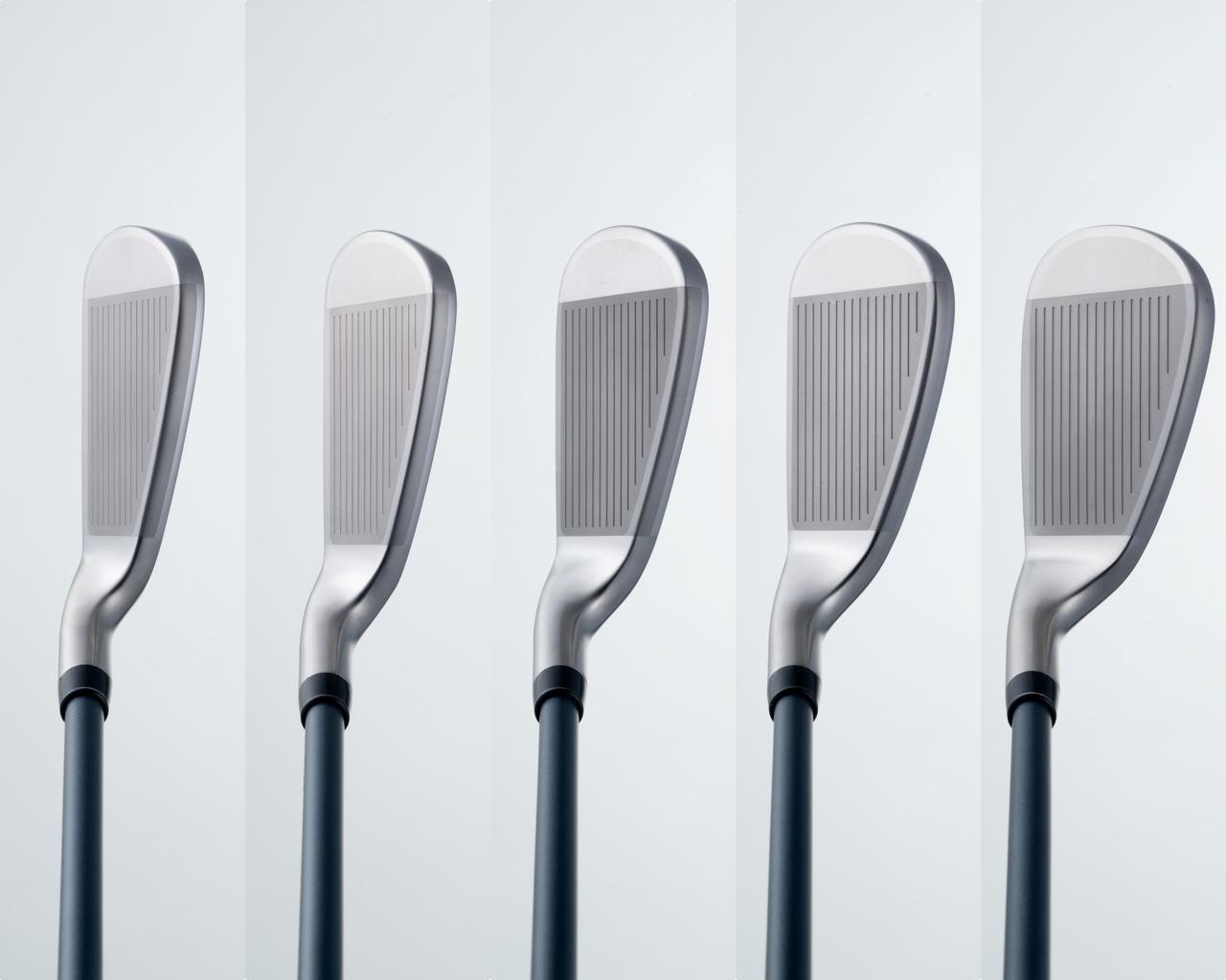 画像: 「ゼクシオ 14 アイアン」の顔（左から順に6I・7I・8I・9I・PW）