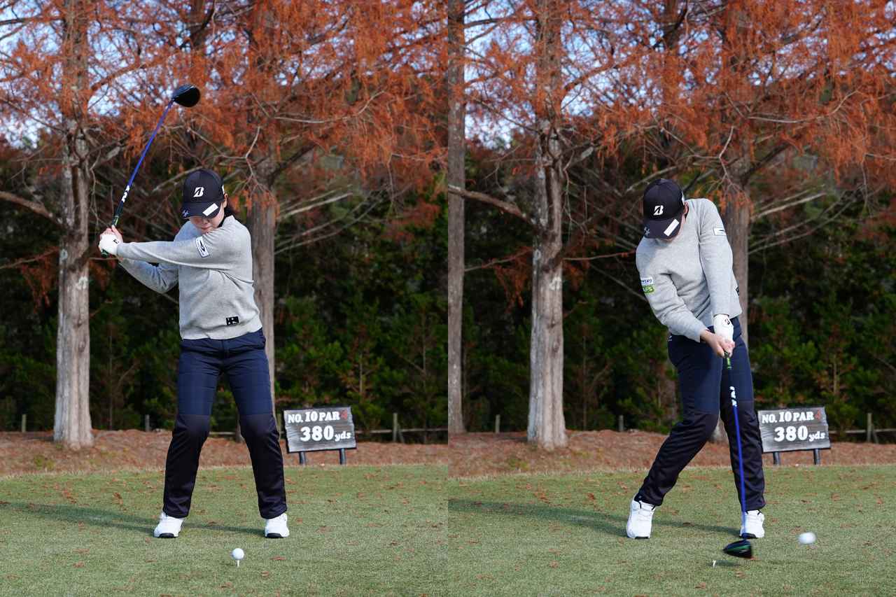 画像: ニトリで猛追「66」の衝撃。横山珠々奈はフェース開閉で操る正統派! ツアープロの父と掴んだ合格【新人女子プロのスウィング#2】 - みんなのゴルフダイジェスト