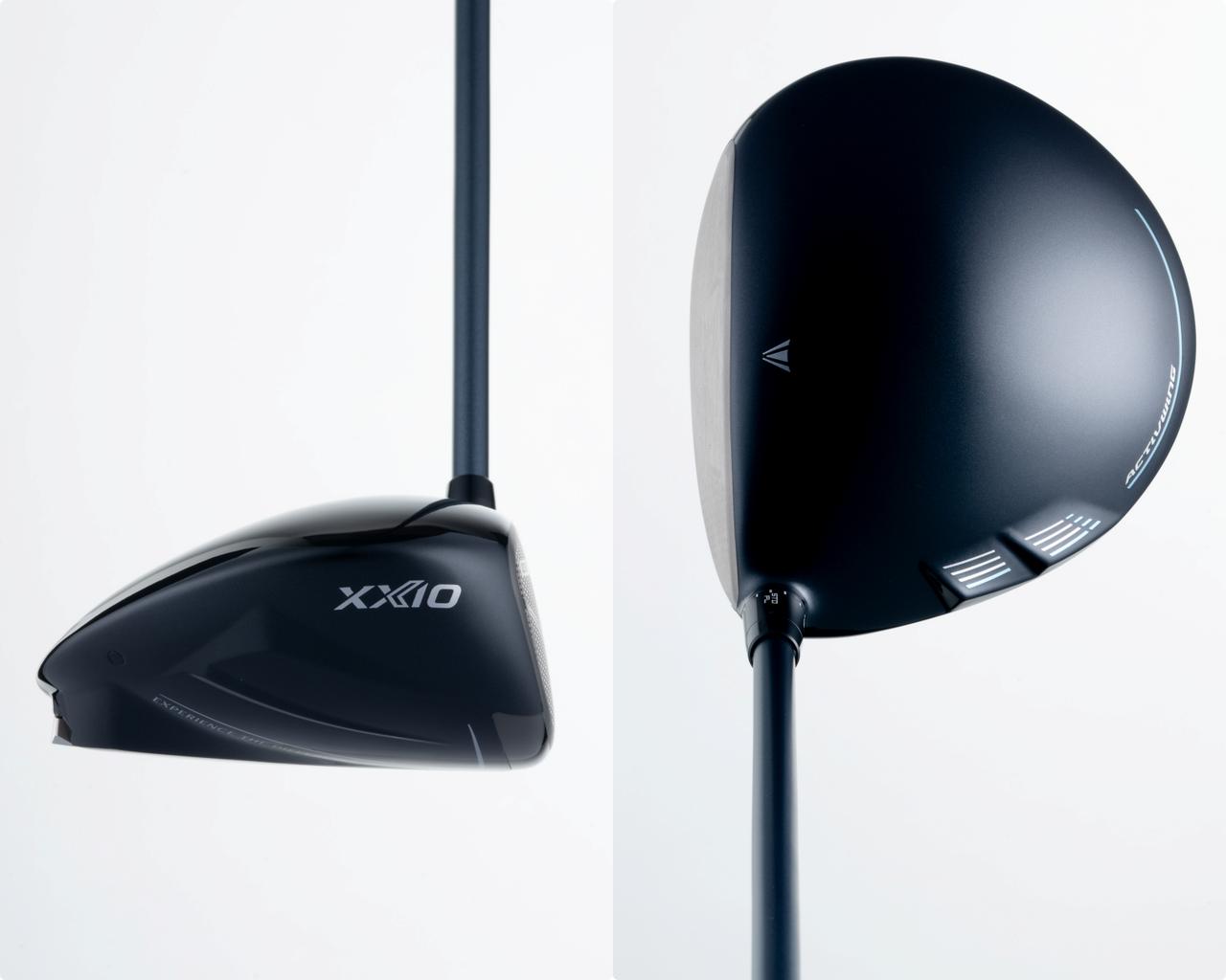 画像: 【右】「ゼクシオ 14 ドライバー」のクラウン部分 【左】「ゼクシオ 14 ドライバー」をトウ側から見たとき