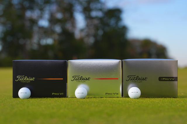 画像: 右から「プロV1」、「プロV1x」、そして新しい「プロV1x レフトダッシュ」