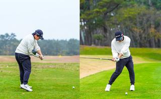 P6（ダウンスウィングでシャフトが地面と平行）