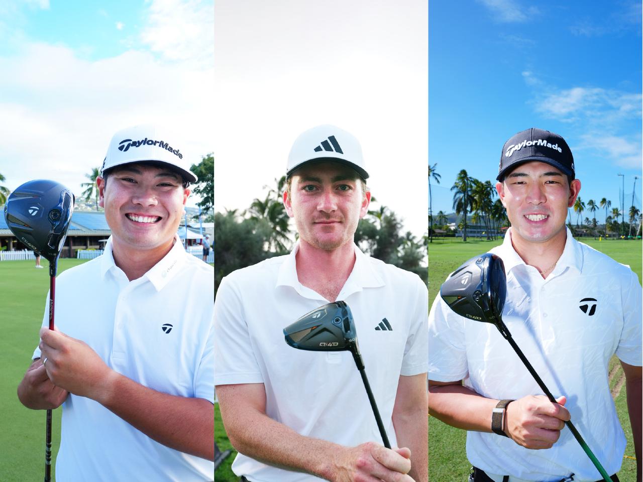 画像: 左から久常涼、ニック・ダンラップ、中島啓太