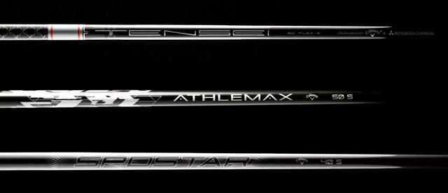 画像: 上から、「TENSEI GRAY 60 For Callaway」/「ATHLEMAX」/「SPDSTAR」