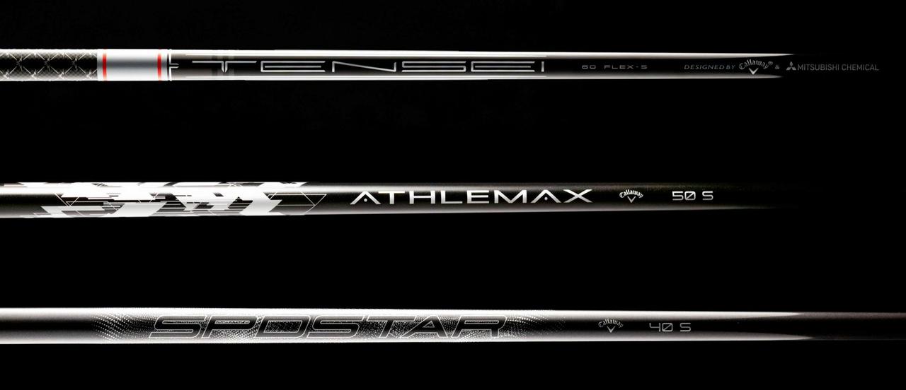 画像: 上から、「TENSEI GRAY 60 For Callaway」／「ATHLEMAX」／「SPDSTAR」