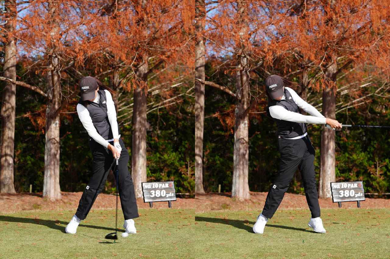 画像: プロテスト96位から大まくり合格！ 杉山ももは 「大きな弧」と「コンパクトトップ」【新人女子プロのスウィング#4】 - みんなのゴルフダイジェスト