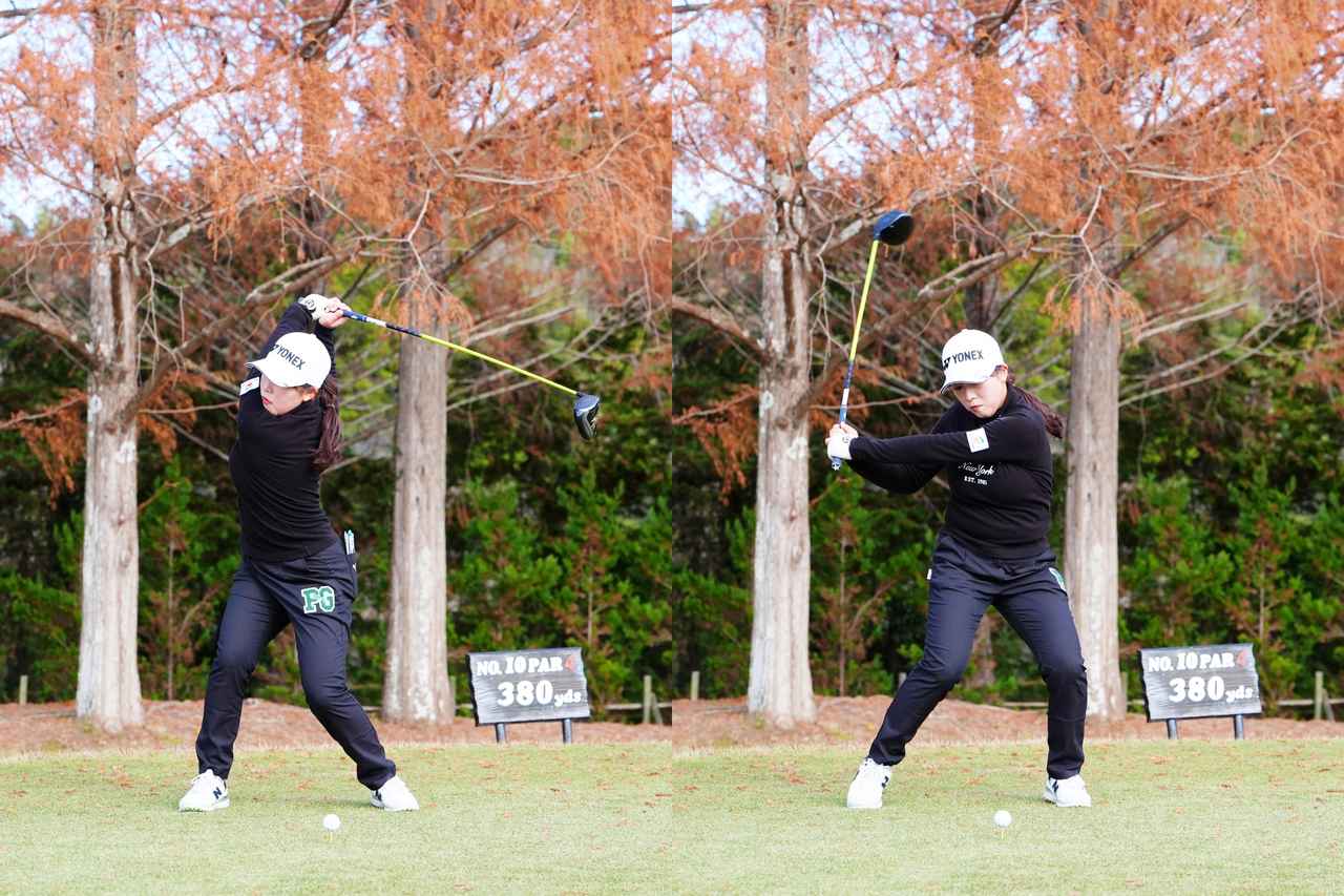 画像: 「迷わず振る」はジャンボ譲り。152cmの池羽陽向の武器は“ダイナミック・ドロー”【新人女子プロのスウィング#5】 - みんなのゴルフダイジェスト