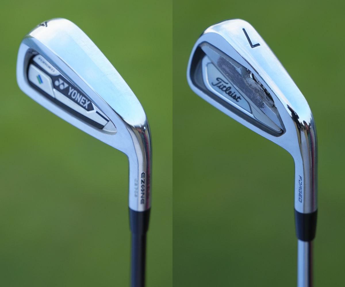 画像: ヨネックスの4Iはハイブリッド用のツアーAD VFを挿している。5Iから9IのT100は理想通りのドローが打ちやすく、手放せないアイアンになっている