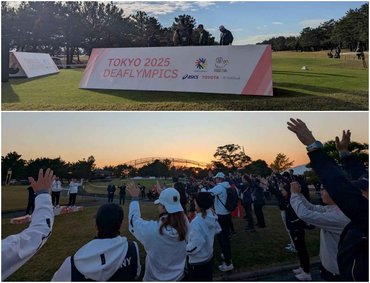 画像: 東京都が所有するパブリックコース、若洲ゴルフリンクスで開催。選手は朝日を浴びながらスタートし、夕日のなかで多くのスタッフに見守られながら表彰式が行われた