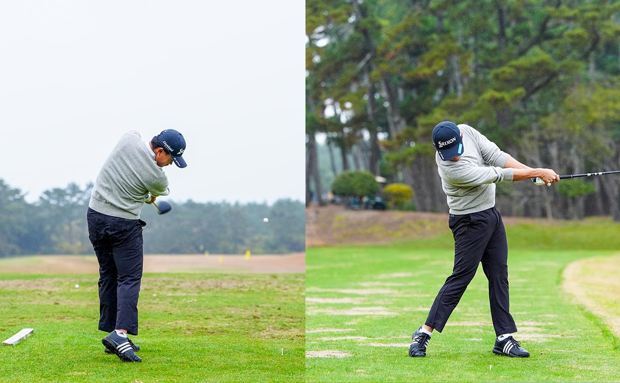 画像 : P8（フォロースウィングでシャフトが地面と平行）